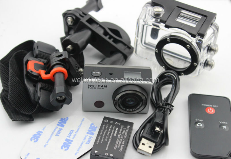 Wi-fi1080p30m防水スポーツヘルメットアクションhdデジタルビデオカメラ問屋・仕入れ・卸・卸売り