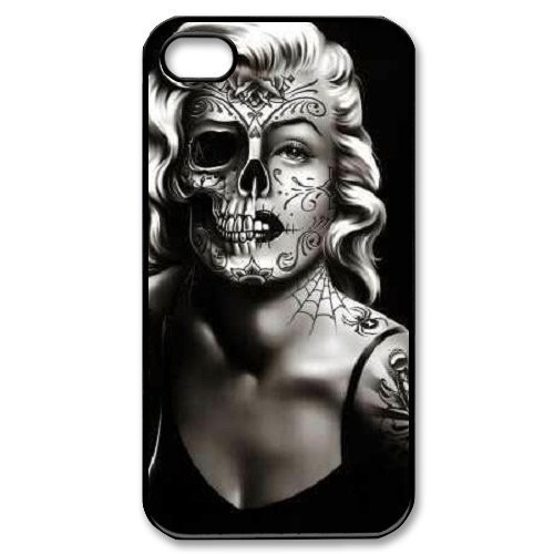 Marilyn Monroe Fashion Half Skull Face Case for iphone 4 4s 5 5s 5c 6 6plus...