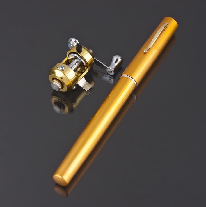 Yellow Pocket Portable  Pen Fishing Rod