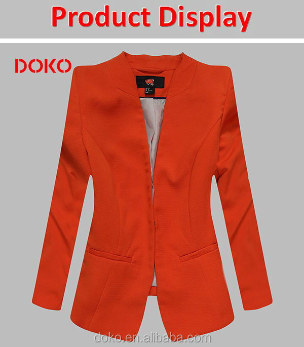 新しい到着の女性のファッション2014年スタンドカラーコート長袖問屋・仕入れ・卸・卸売り