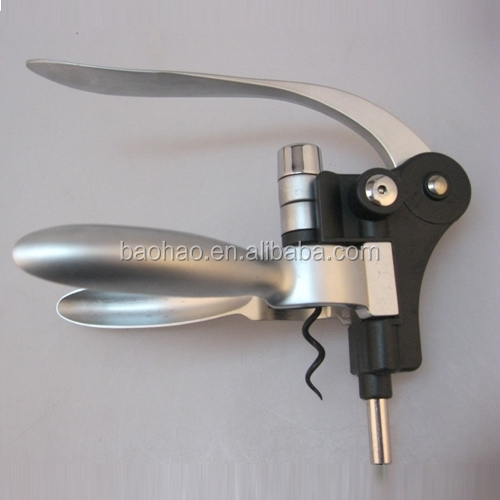 Cheap and hot selling plastic rabbit corkscrew and Red wine opener set with corkscrew and foil cutter