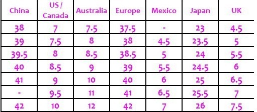 41 in italian shoe size