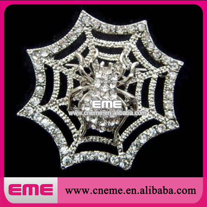 Skull-shaped Silver Unique Bling Mini Crystal Rhinestone Brooch問屋・仕入れ・卸・卸売り