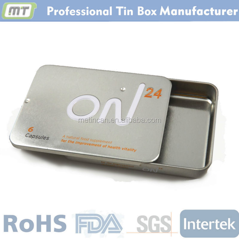 custom made slide mint tin box chewing gum case, chewing gum case