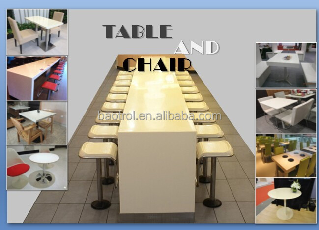 人造石のダイニングテーブル、 固体表面のレストランの家具問屋・仕入れ・卸・卸売り