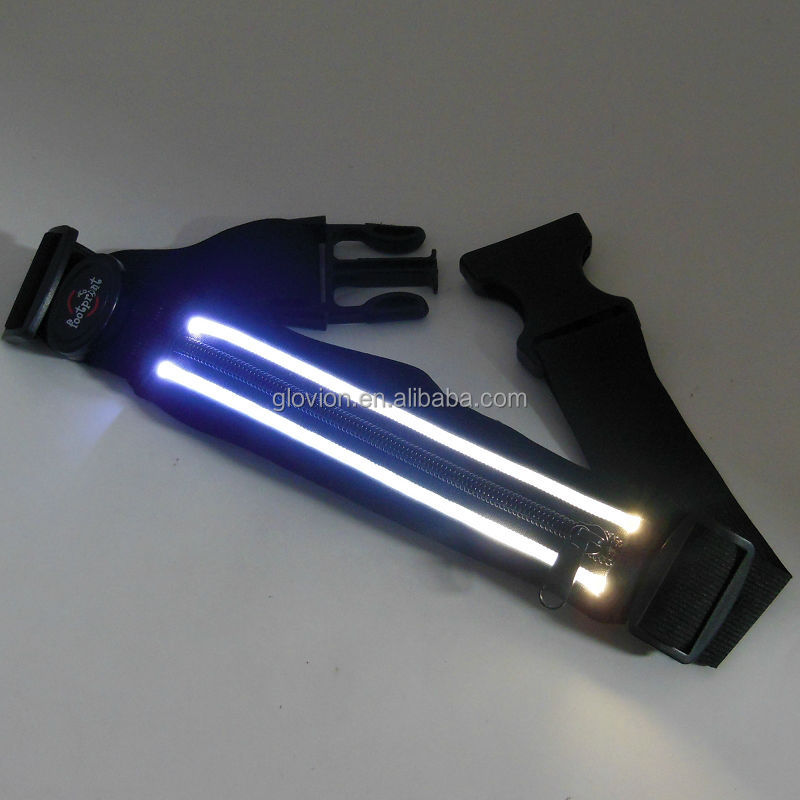 led用ベルトウエストバンド、 モバイルledキーウエストバンドスポーツのためのグロー問屋・仕入れ・卸・卸売り