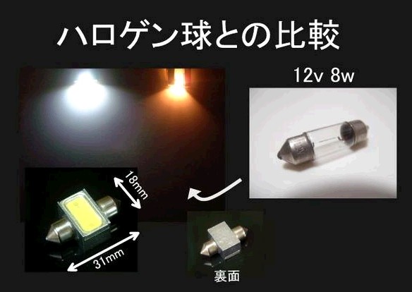 31mm 1.5wハイパワー LEDルームランプ ドアランプ ナンバーライトT10問屋・仕入れ・卸・卸売り