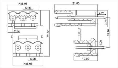 三河sh232v-5.08プラグイン可能なターミナルブロックコネクタの製造は、 ヘッダー部分仕入れ・メーカー・工場