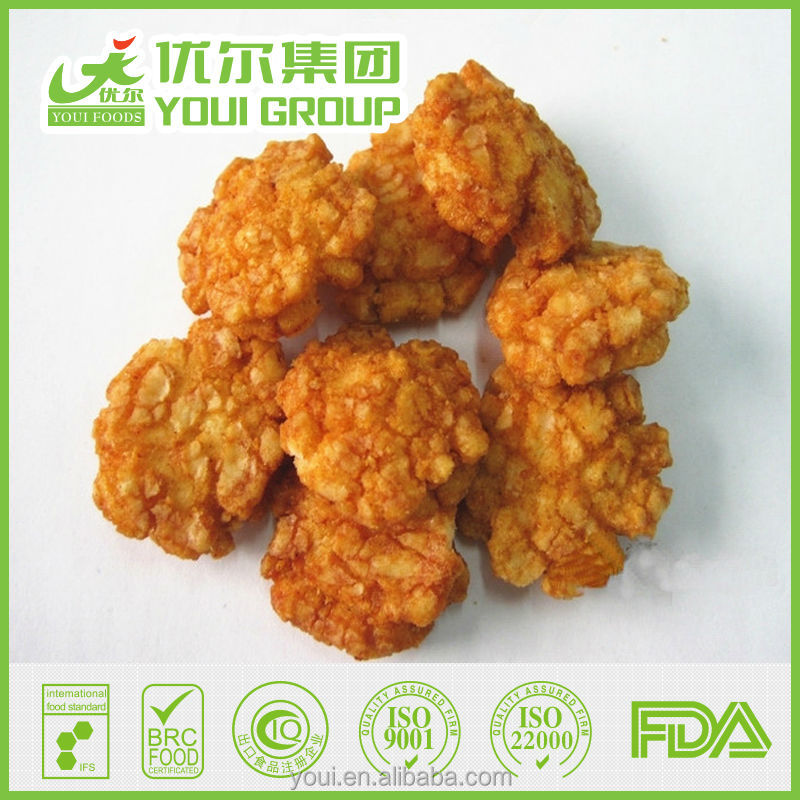 Nori Rice Cracker and Chilli Coated Peanuts Mixed for Party Snack