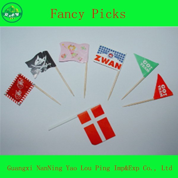 Cinnamon Paper Flags Toothpicks