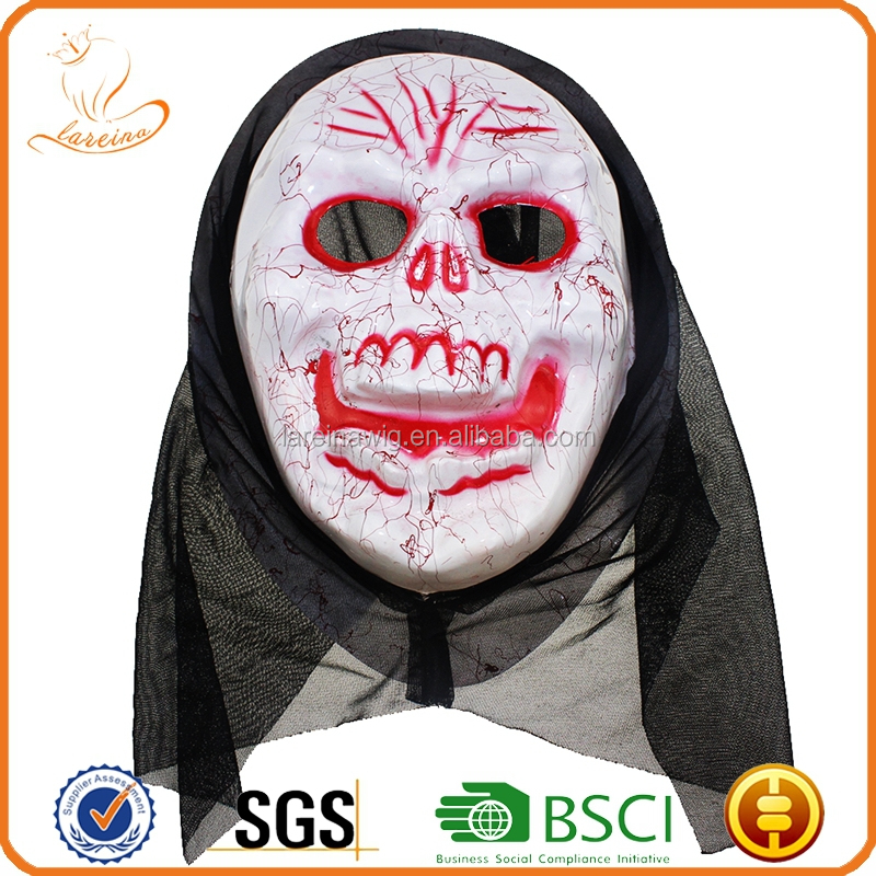 安い工場卸売pvcシリコンゴム手作り怖いハロウィーンマスク( hm1001)問屋・仕入れ・卸・卸売り