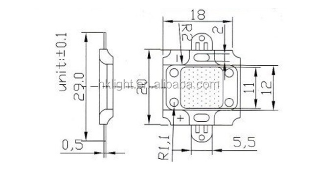 epileds 45mil chip 365nm high power led diode 5watt