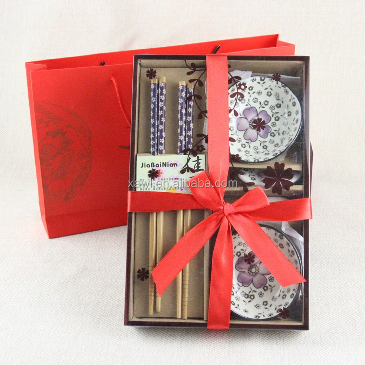 良い品質セラミック紫パターン カトラリー赤い ボックス セット用結婚式休日景品プレゼント MZC626仕入れ・メーカー・工場