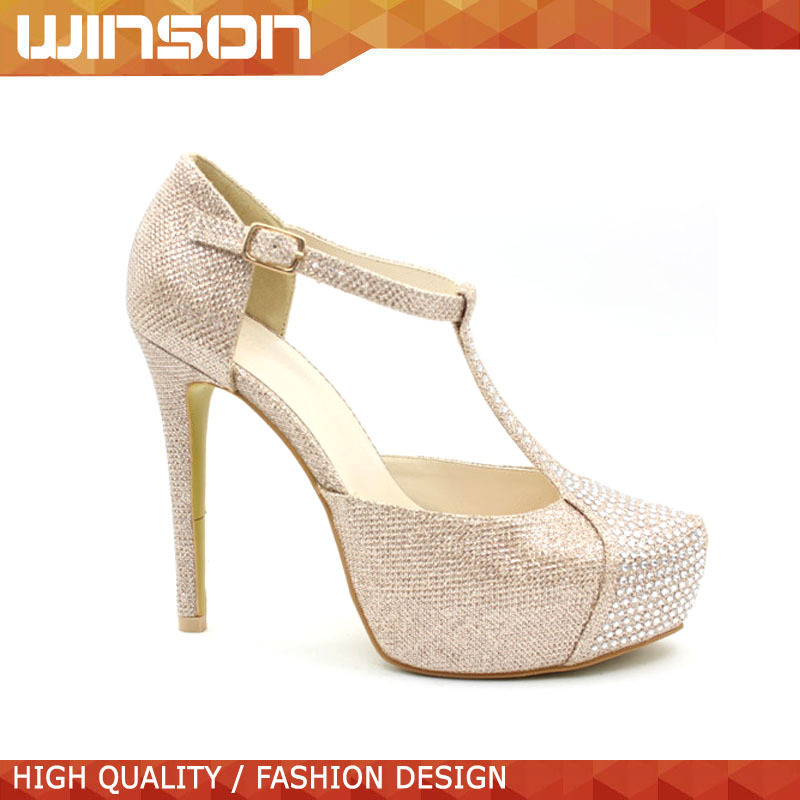 high heel platform shoes in glitter for women