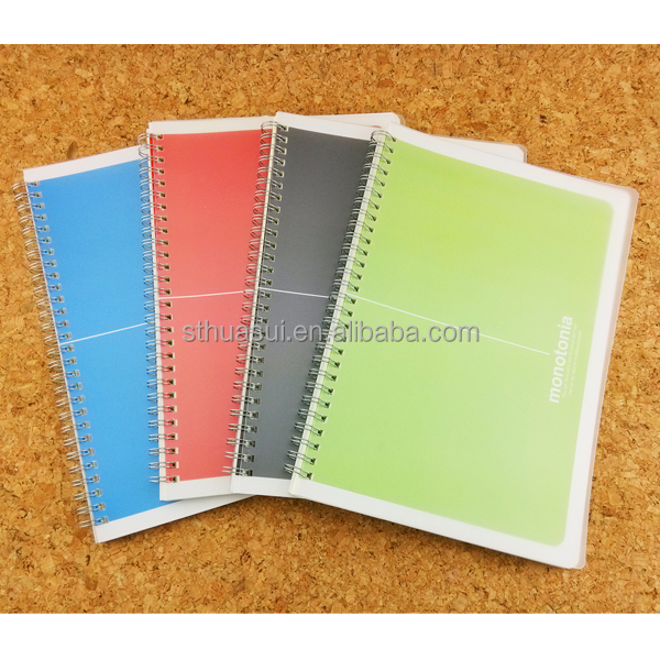 Plastic Cover Spiral Notebook,Spiral Notepad ; Pp Notebook,A5 Spiral