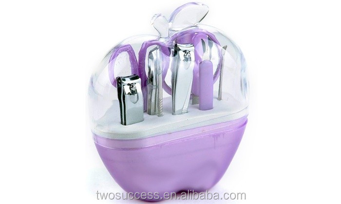 Toe Nail Pedicure Set Apple Shape 9 pcs Accessories With Scissors .jpg