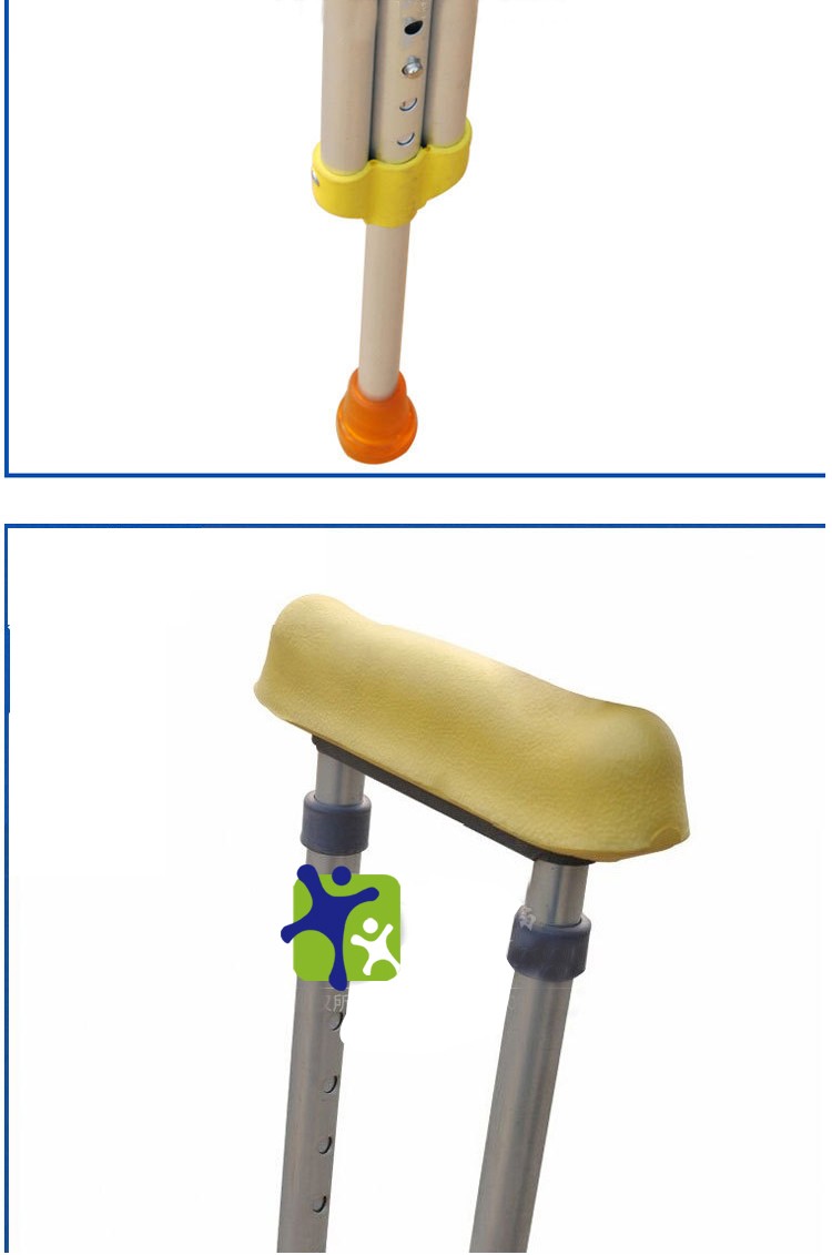 Easy Adjustable Aluminum Crutches,Thick Aluminum Axillary Crutch In