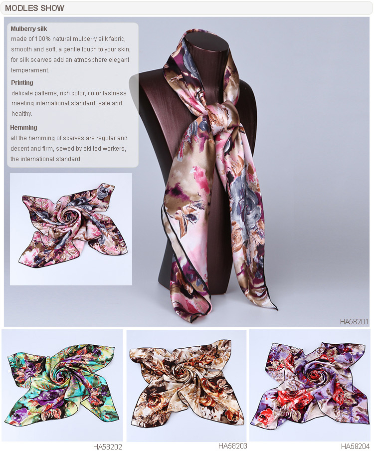 100%の絹のスカーフプロモーション製品価格場所印刷された製品仕入れ・メーカー・工場