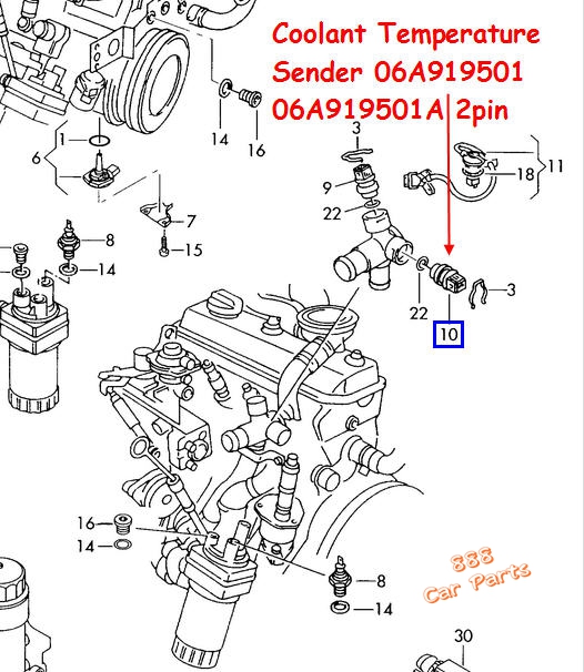 Engine Coolant Temperature Sensor For Audi VW SEAT SKODA VW Genuine OEM | eBay