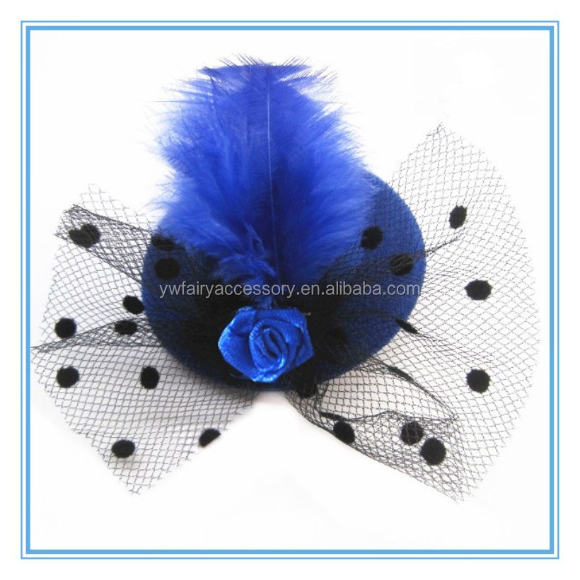 羽の花の帽子ファッション女の子のためのヘアクリップ仕入れ・メーカー・工場