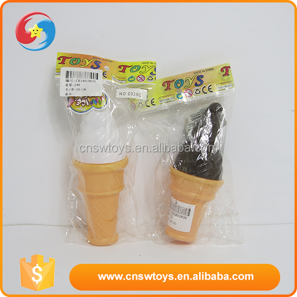 Wholesale price plastic ice cream shape summer bubble toys for children