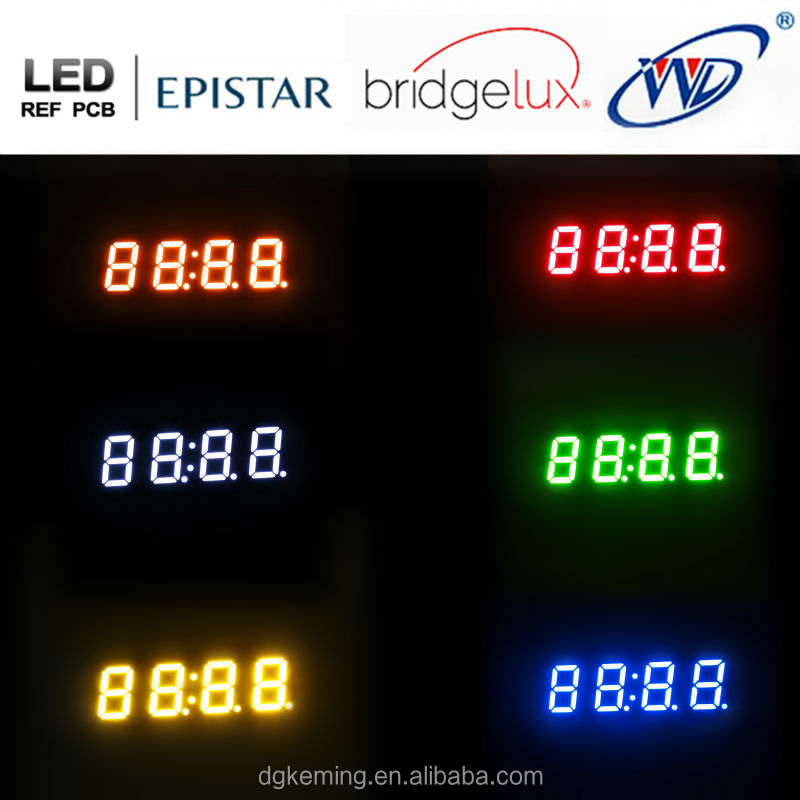 Ultra red 0.4041inch 4 digits large display digital wall clock