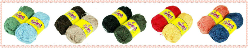 卸売ファッション手編みメタリック入りacryllic糸を織るための問屋・仕入れ・卸・卸売り