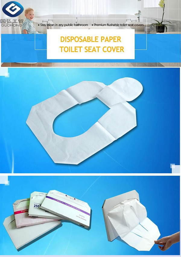 Waterproof Sanitary Toilet Seat Cover /disposable Paper Toilet Mats