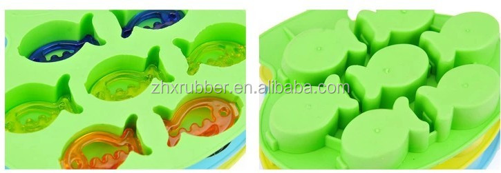 パーティーのために、 サプライヤーのqqの魚の形のホット- 販売のシリコーン製氷皿customed、 氷型fdaに承認された問屋・仕入れ・卸・卸売り