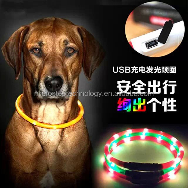 カスタムデザインの最新のledの点滅ledusb充電可能な犬の首輪仕入れ・メーカー・工場