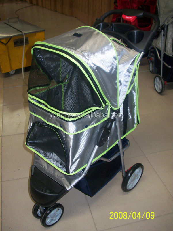 明るい灰色3輪ペットベビーカー/ペットトロリー問屋・仕入れ・卸・卸売り