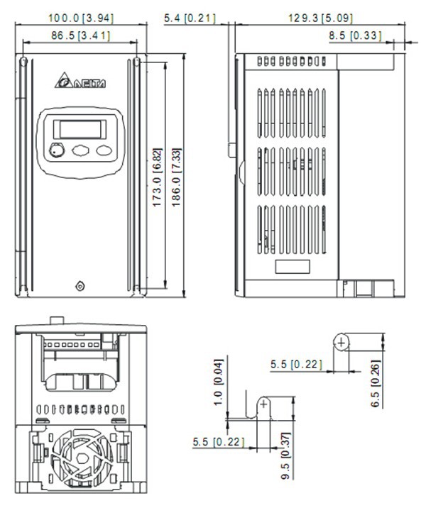 VFD015S21D Dimensions