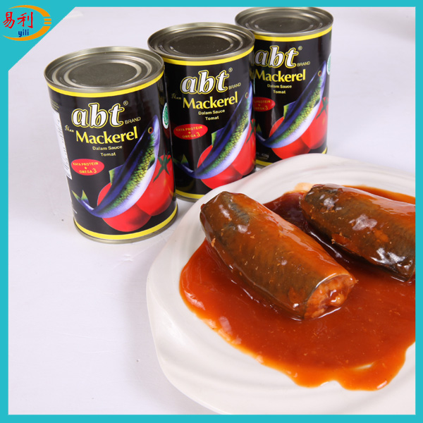 Easy open mackerel can manufacturer 425g