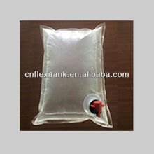 Transparent plastic bag for liquid packing and storage