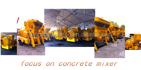 Widely-used compulsory JS500 best sand and cement mixer saffron yellow painted