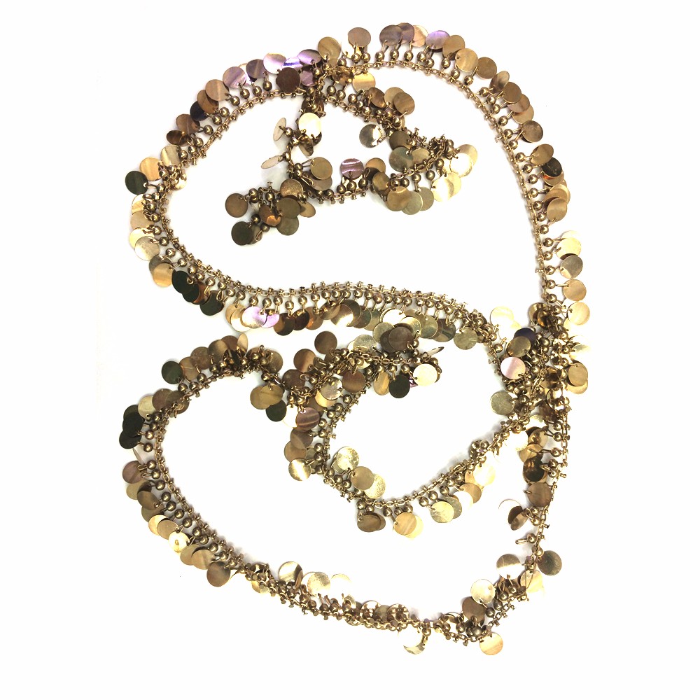 gold sequin belt