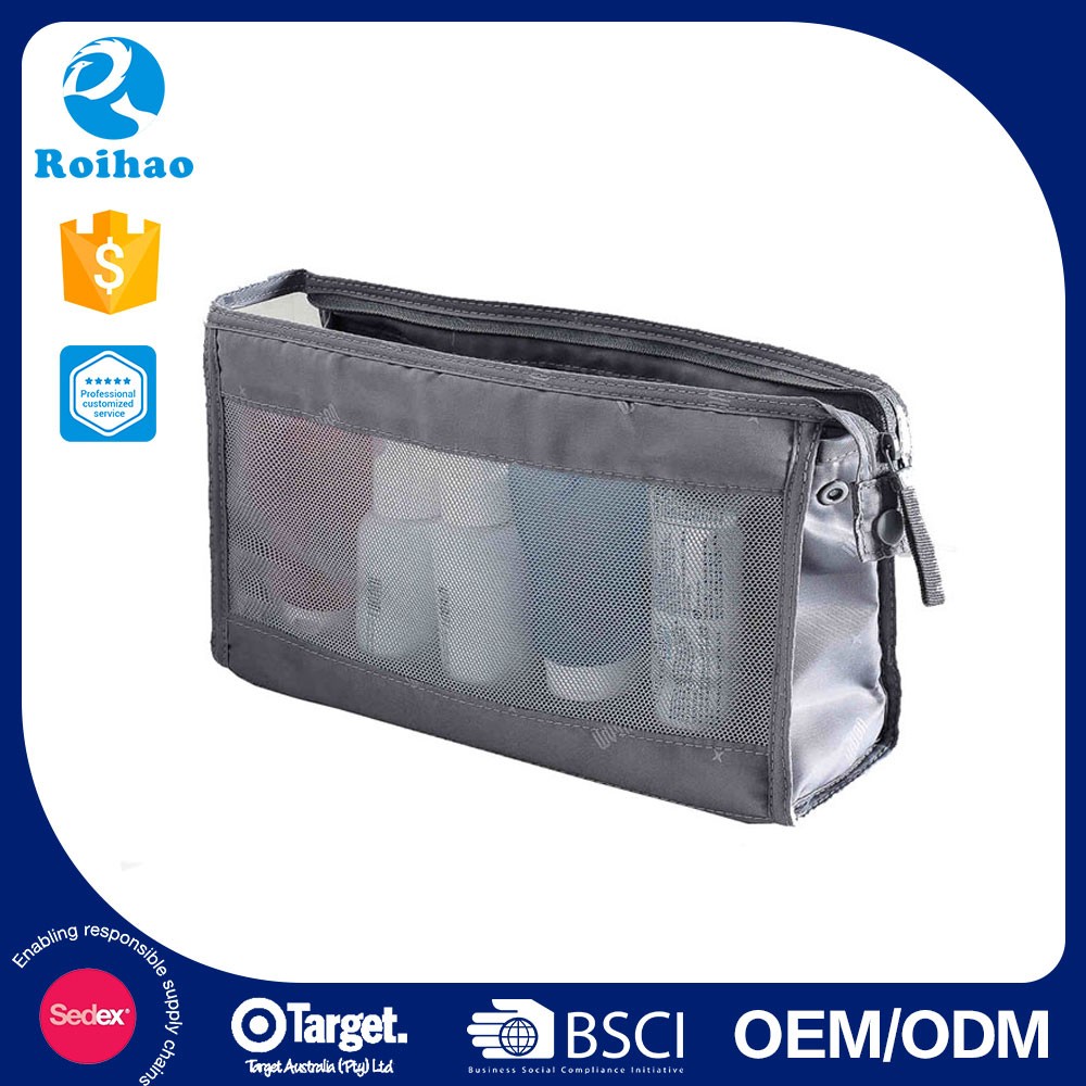 Roihao factory hot sale waterproof hanging cosmetic bag, durable mens toiletry bag