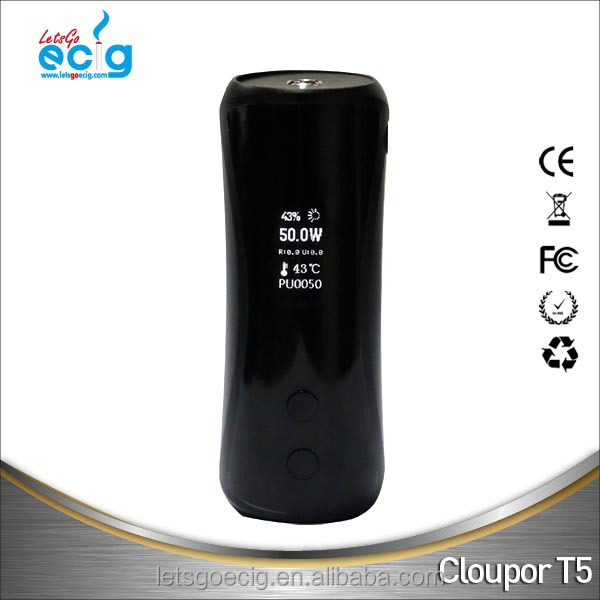 2014 new coming design cloupor t5 50w mod with large OLED screen