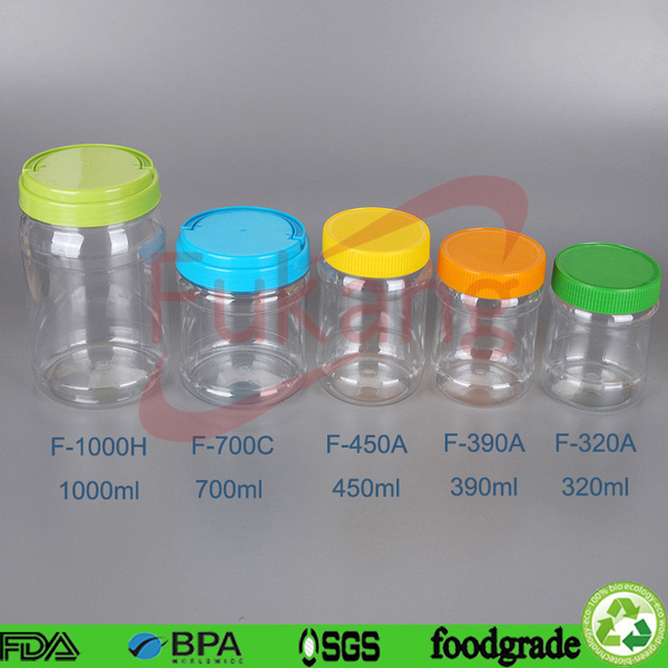 1リットルシリンダープラスチック製のペットフードのペットフードは、 32オンスwhosesaleのプラスチック製のキャンディーの瓶や容器仕入れ・メーカー・工場