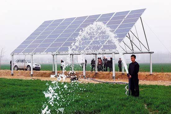 1-60 tons/h flow solar water pump for irrigation with IP68 rating