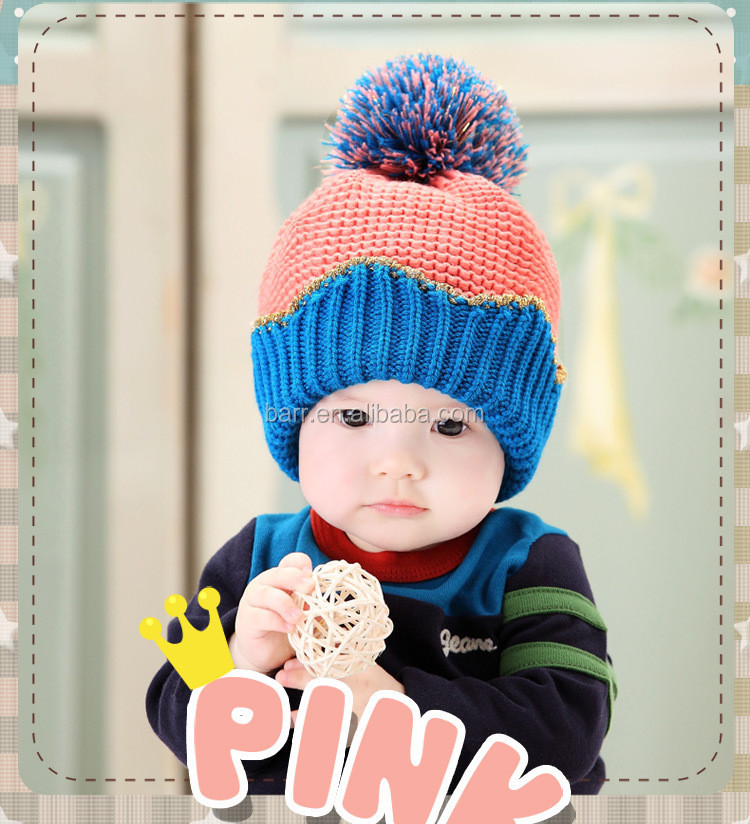 冬暖かい ウール子供赤ちゃん かわいい クラウン ベビー帽子仕入れ・メーカー・工場