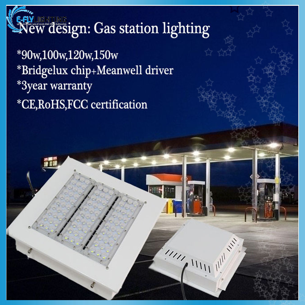 3 year warranty ip67 150w led gas station light