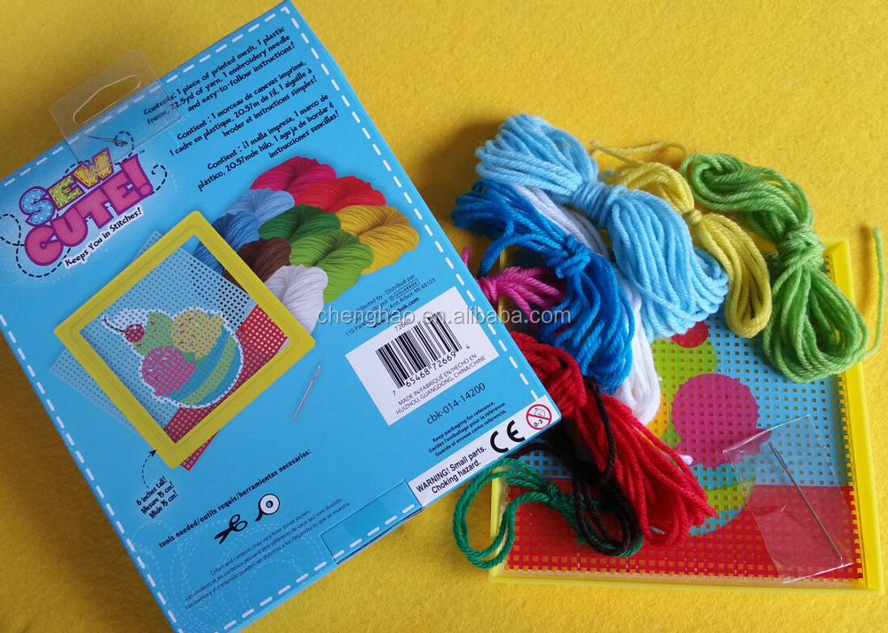 簡単なステッチ糸の織物手芸子供のためのdiyの花仕入れ・メーカー・工場