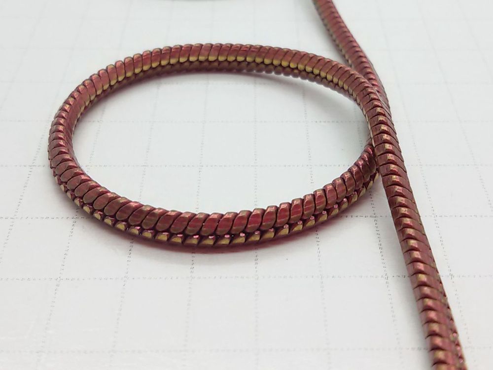 [真鍮製チェーン!]アクセサリーパーツ・金具 黄銅製角スネークチェーン・brass chain問屋・仕入れ・卸・卸売り