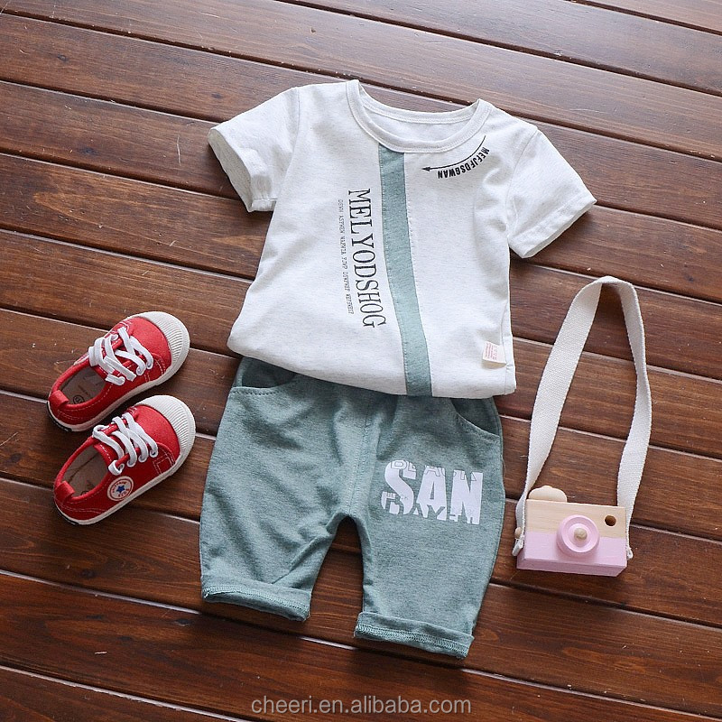 Latest Style Baby Boy Clothes Clothing Set 100 Cotton Summer