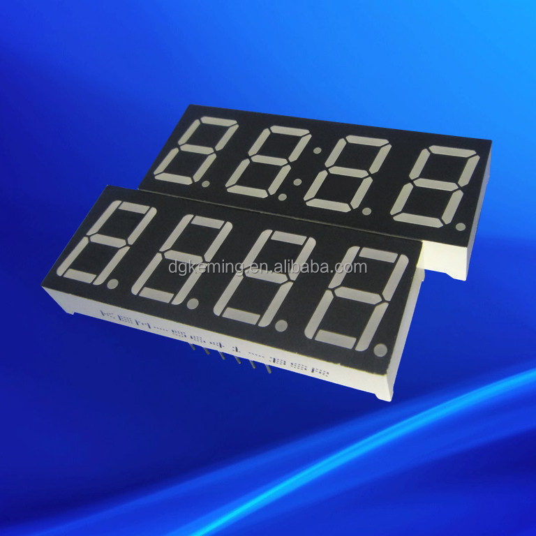 Red 0.5641inch four 4 quad digit ntp digital clock
