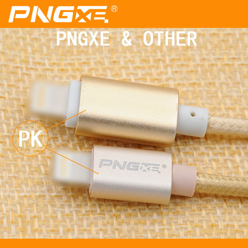 金属編組pngxe新しい2aquick電話の充電usbデータケーブルiphone用6s/5サムスン電子、仕入れ・メーカー・工場