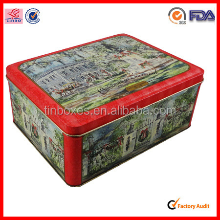rectangle first-aid tin box