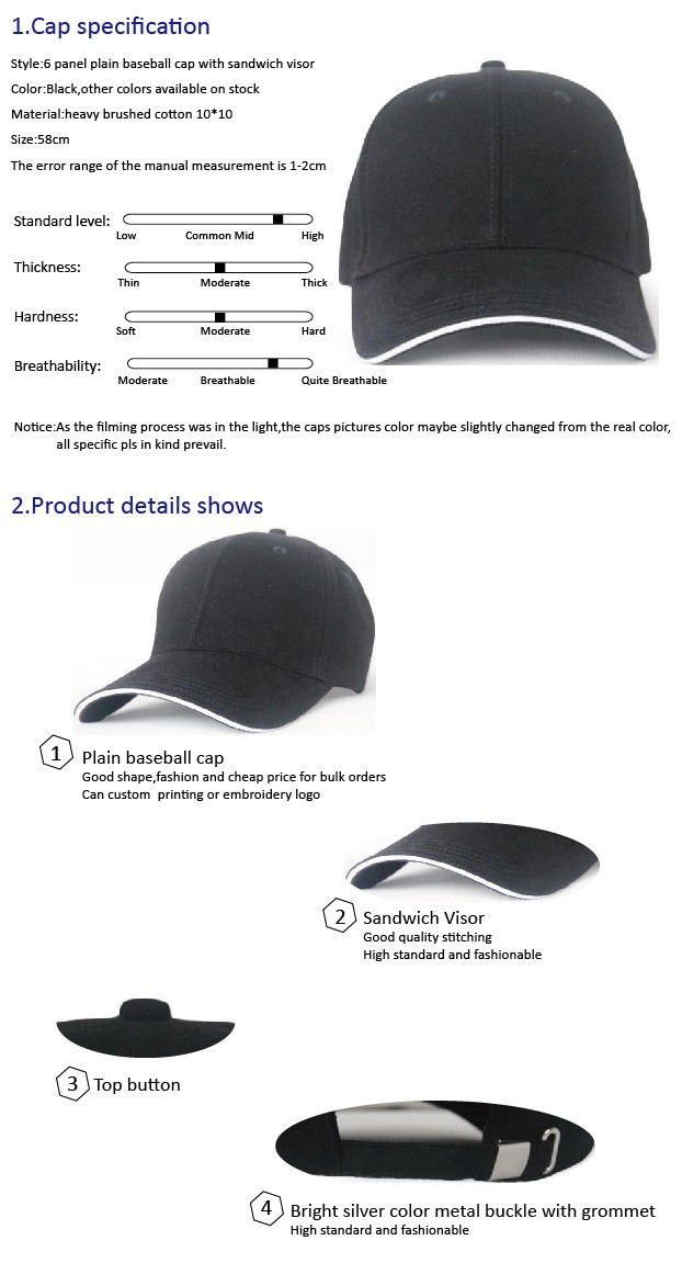 baseball cap specification 6