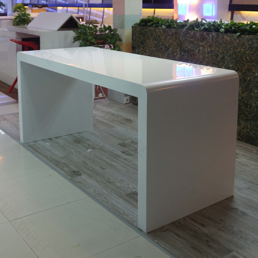 Solid Surface White High Gloss Bar Table Bar Table